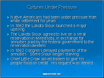 Cultures Under Pressure