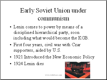 Early Soviet Union under communism