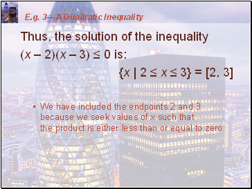 E.g. 3A Quadratic Inequality