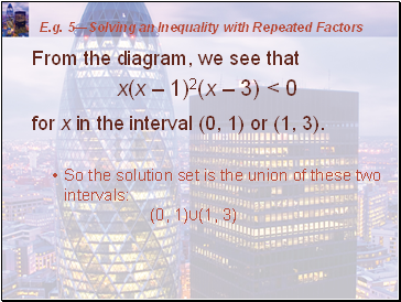 E.g. 4Solving an Inequality
