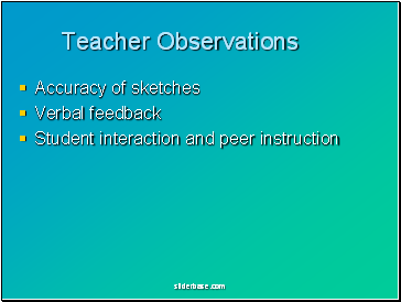 Teacher Observations