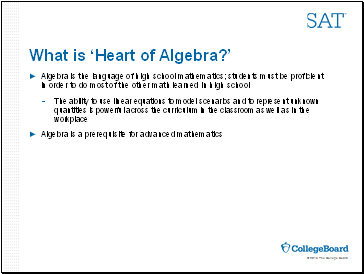 What is Heart of Algebra?