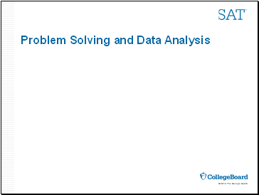 Problem Solving and Data Analysis