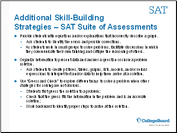 Additional Skill-Building Strategies  SAT Suite of Assessments