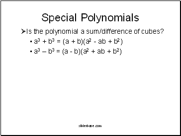 Special Polynomials