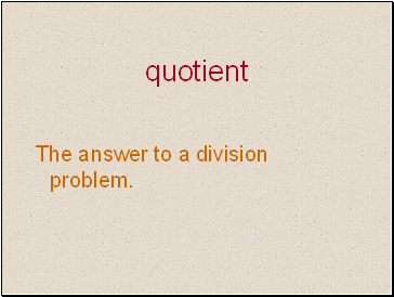 Quotient