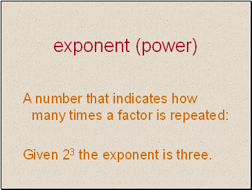 Exponent (power)
