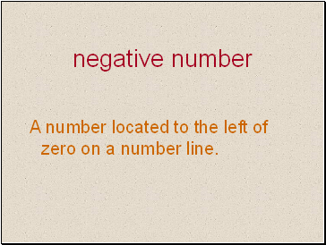 Negative number