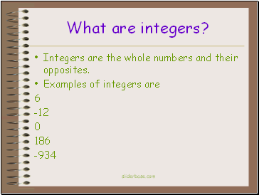 What are integers?