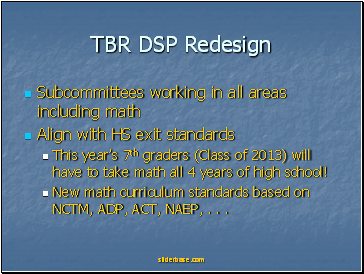 TBR DSP Redesign