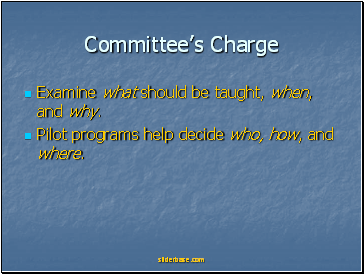 Committees Charge