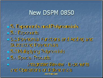 New DSPM 0850
