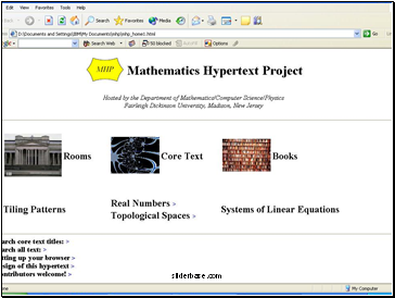 The Mathematics Hypertext Project (MHP)