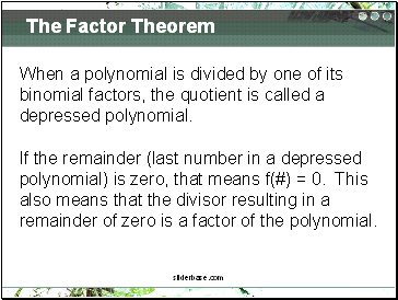 The Factor Theorem