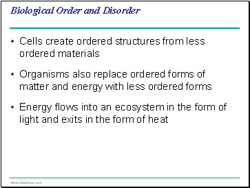 Biological Order and Disorder