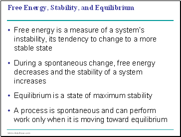 Free Energy, Stability, and Equilibrium