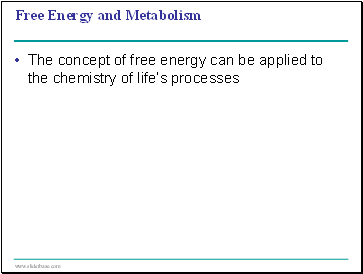 Free Energy and Metabolism