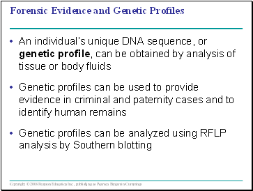 Forensic Evidence and Genetic Profiles