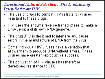 Directional Natural Selection: The Evolution of Drug-Resistant HIV