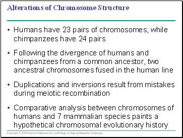 Alterations of Chromosome Structure