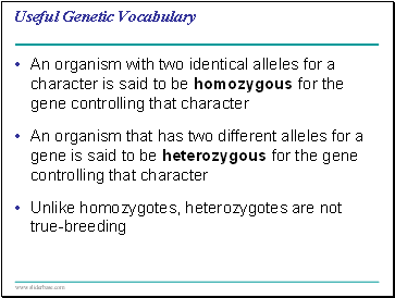 Useful Genetic Vocabulary