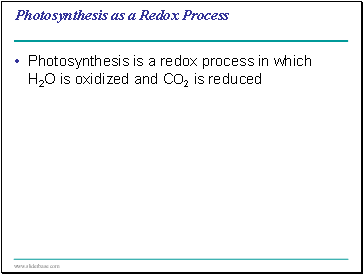 Photosynthesis as a Redox Process