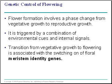 Genetic Control of Flowering