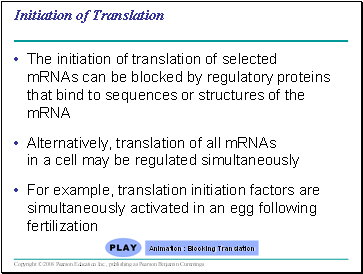 Initiation of Translation