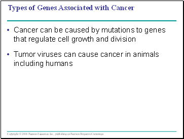 Types of Genes Associated with Cancer