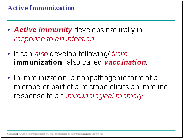 Active Immunization