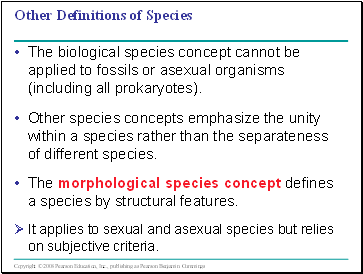 Other Definitions of Species