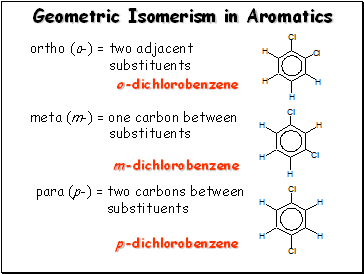 Geometric Isomerism in Aromatics