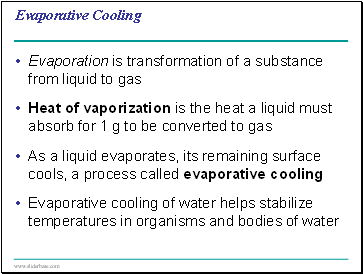 Evaporative Cooling