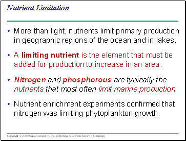 Nutrient Limitation