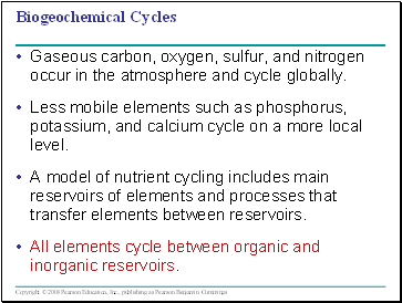 Biogeochemical Cycles