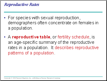 Reproductive Rates