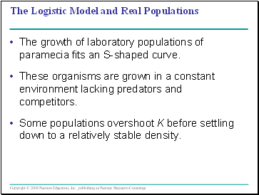 The Logistic Model and Real Populations