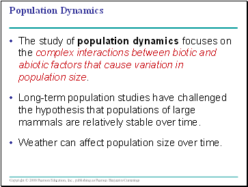 Population Dynamics