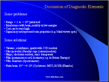 Discussion of Diagnostic Elements