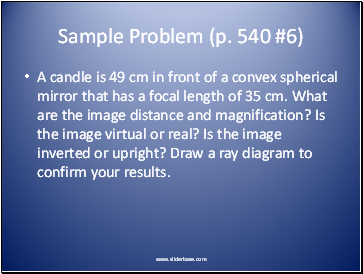 Sample Problem (p. 540 #6)