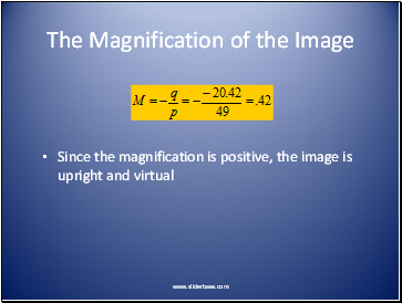 The Magnification of the Image