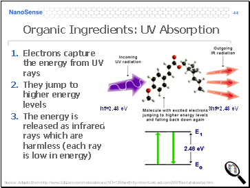 Organic Ingredients: UV Absorption