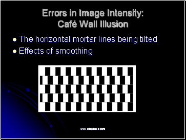 Errors in Image Intensity: Café Wall Illusion
