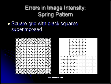 Errors in Image Intensity: Spring Pattern