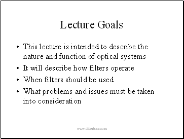Lecture Goals