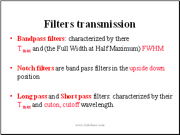 Filters transmission