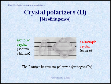 Crystal polarizers (II) [birefringence]