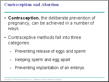 Contraception and Abortion
