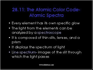 The Atomic Color Code- Atomic Spectra