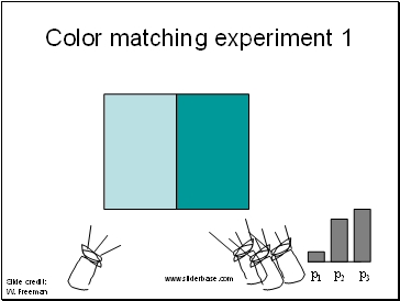 Color matching experiment 1